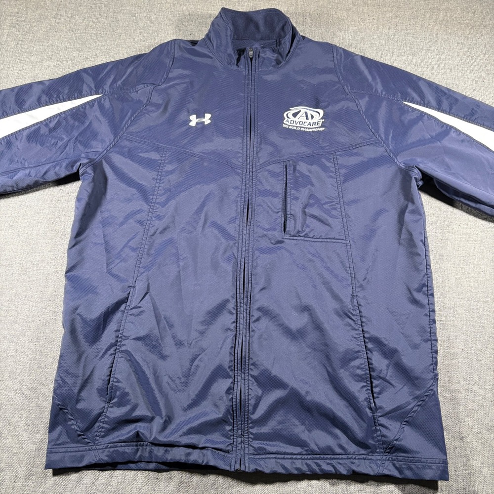 Under Armour Full Zip Track Jacket Mens Large Blue Full Zip Allseasongear